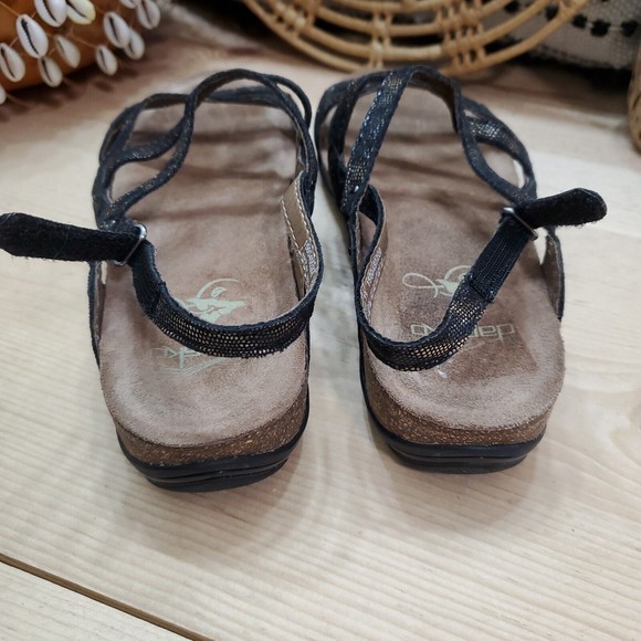 Dansko Jovie Slingback Coffee Swirl Sandals Snake Cork Sole Leather Women 8.5-9 - Picture 12 of 13